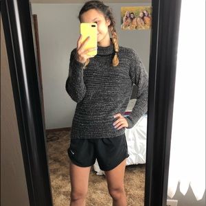 dark gray turtleneck